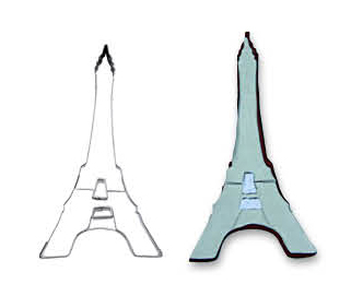 Ausstechform Eiffelturm Weissblech